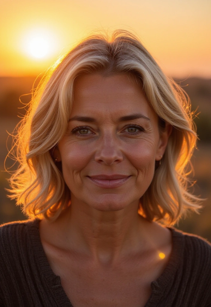 36 Classic Bobs for Thin Hair That Every Older Woman Will Love in 2025! - 34. Golden Hour Bob