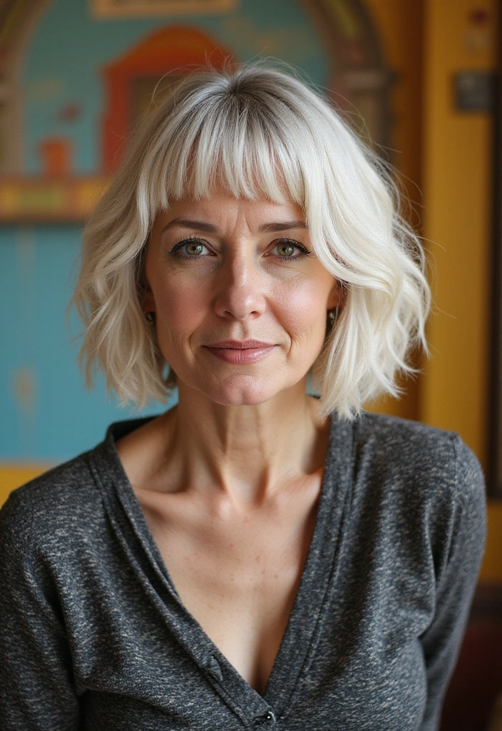 36 Classic Bobs for Thin Hair That Every Older Woman Will Love in 2025! - 36. Artistic Bob
