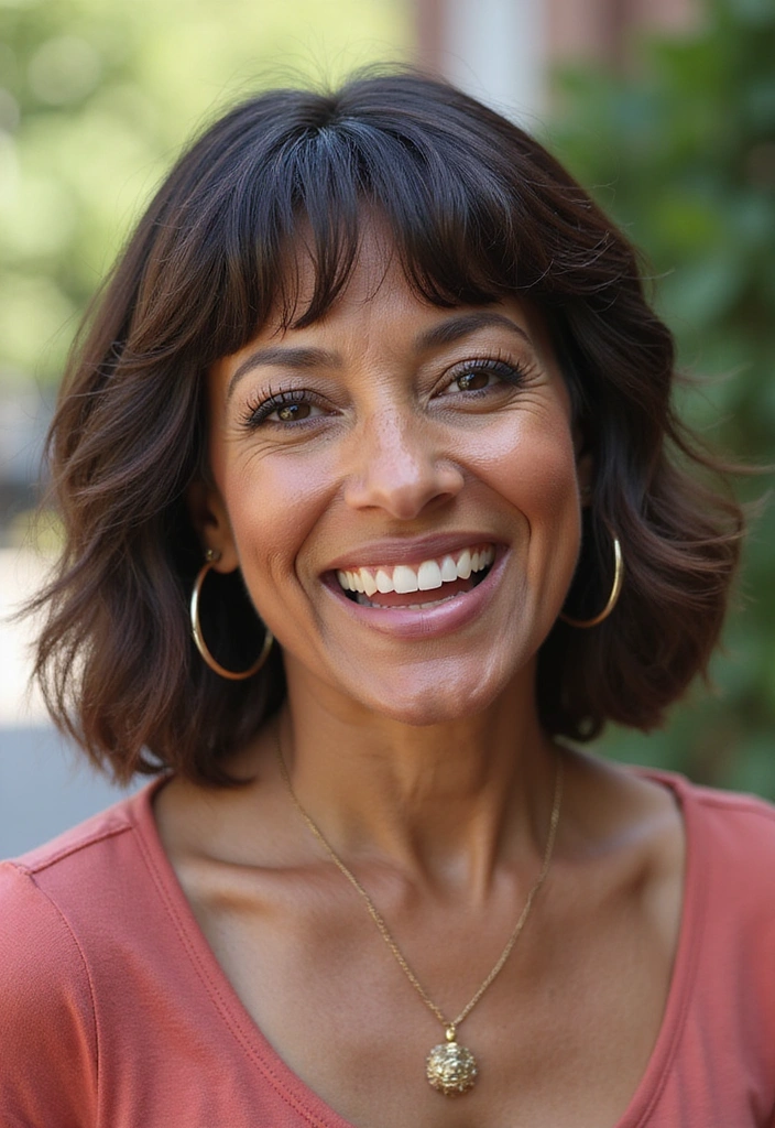 36 Classic Bobs for Thin Hair That Every Older Woman Will Love in 2025! - 5. Layered Bob with Bangs