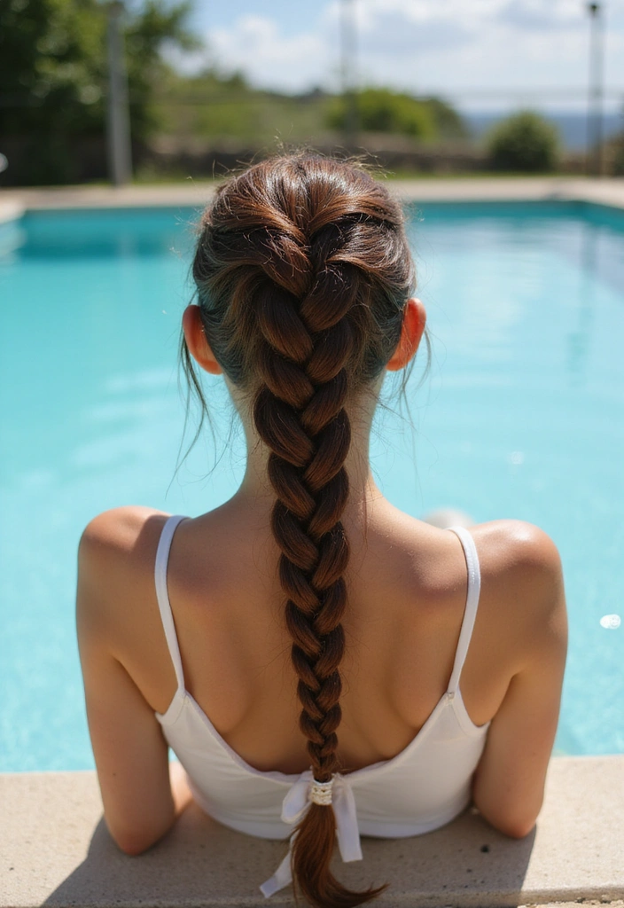 37 Effortless Pool Hair Ideas for Women (Stay Stylish and Protected!) - 5. Fishtail Braid
