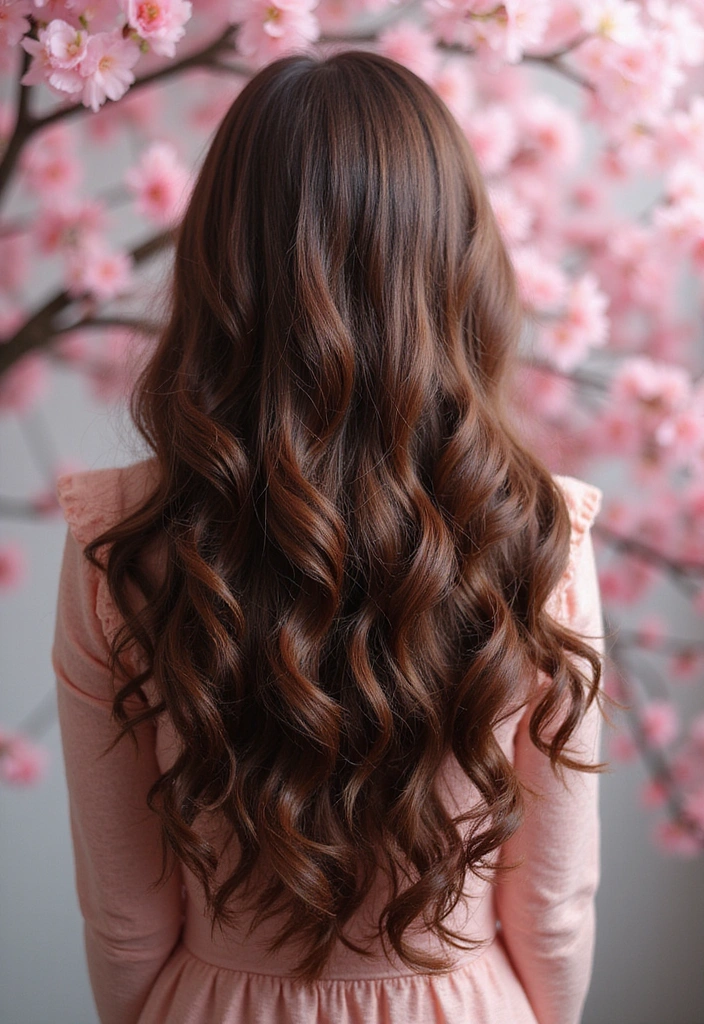 38 Eye-Catching Pink Highlights for Brown Hair in 2025 (Dare to Be Bold!) - 12. Cherry Blossom Highlights