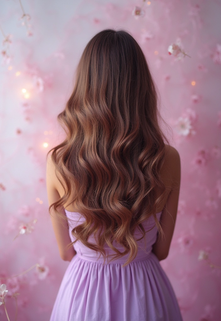 38 Eye-Catching Pink Highlights for Brown Hair in 2025 (Dare to Be Bold!) - 18. Soft Lavender Highlights