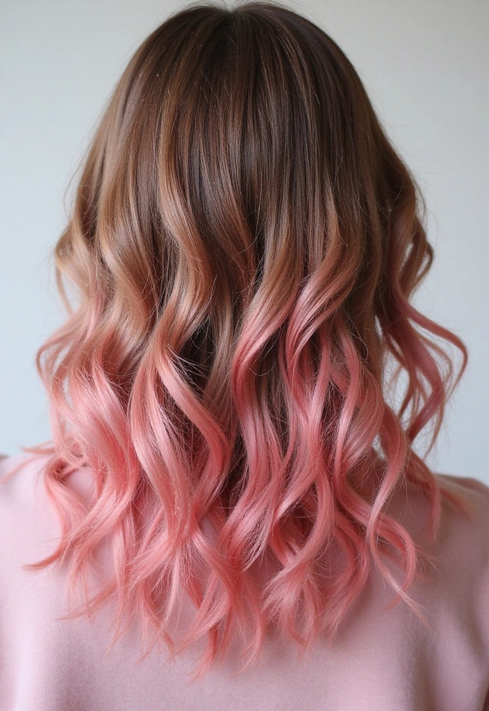 38 Eye-Catching Pink Highlights for Brown Hair in 2025 (Dare to Be Bold!) - 27. Candyfloss Pink Highlights