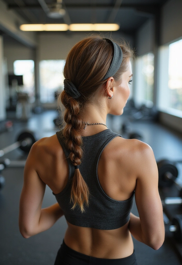 39 Easy Workout Hair Inspirations for Women: Look Great at the Gym! - 37. Headband Braid