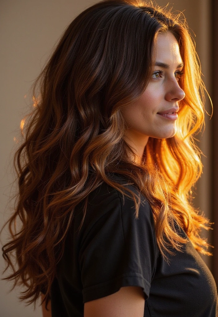 41 DIY Brown Hair with Red Highlights Ideas You Can Try at Home! - 10. Deep Ember Highlights