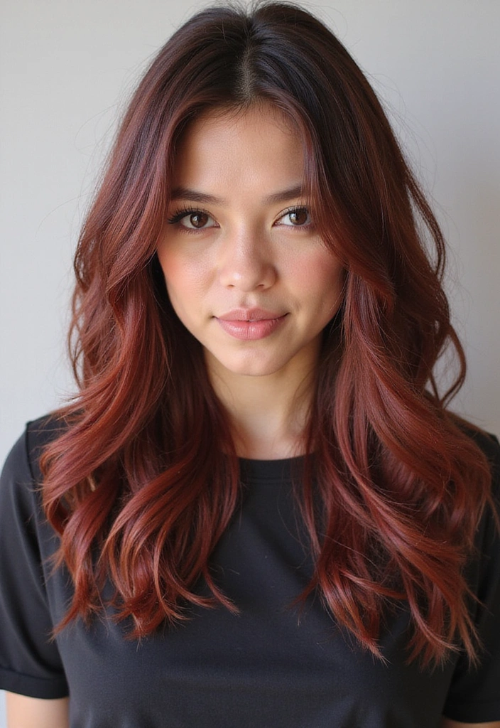 41 DIY Brown Hair with Red Highlights Ideas You Can Try at Home! - 13. Ashy Red Tones for a Modern Edge