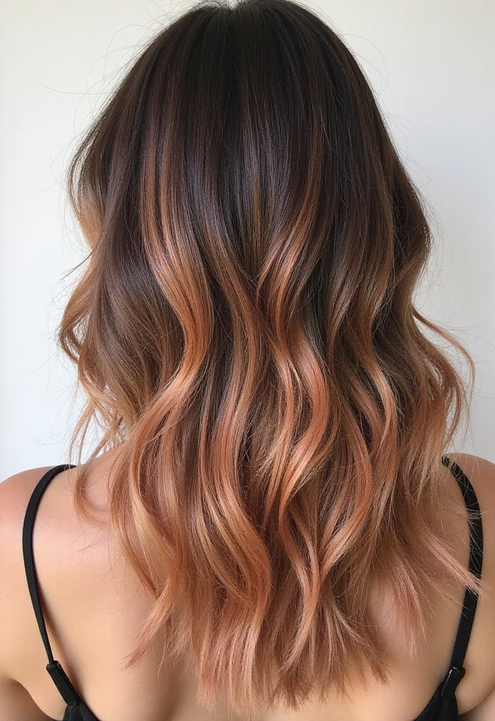 41 DIY Brown Hair with Red Highlights Ideas You Can Try at Home! - 16. Soft Apricot Highlights