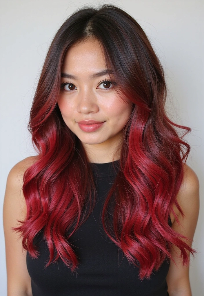 41 DIY Brown Hair with Red Highlights Ideas You Can Try at Home! - 27. Strawberry Jam Highlights