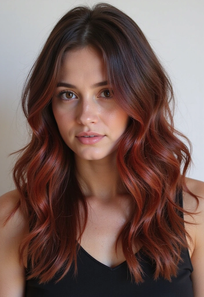 41 DIY Brown Hair with Red Highlights Ideas You Can Try at Home! - 33. Brick Red Highlights