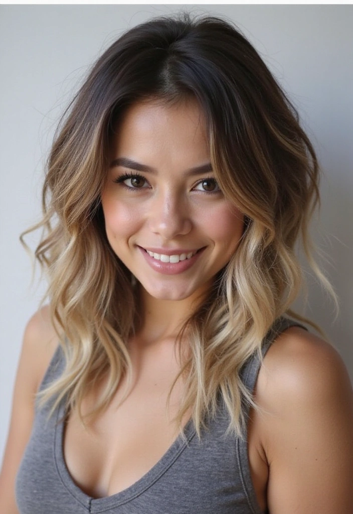 41 DIY Brown Hair with Red Highlights Ideas You Can Try at Home! - 34. Light Beige Highlights