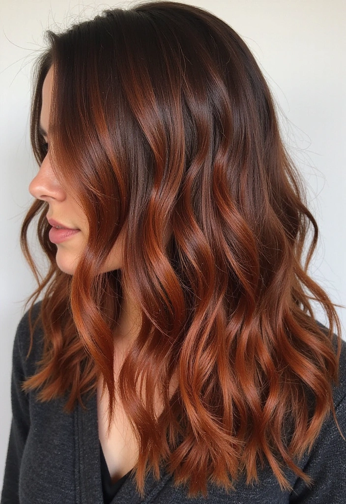 41 DIY Brown Hair with Red Highlights Ideas You Can Try at Home! - 36. Autumn Maple Highlights