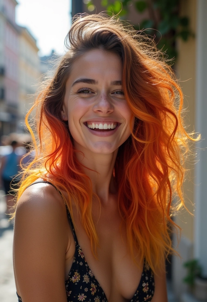 41 Fresh Haircut Ideas for Wavy Hair That Are Perfect for Every Occasion! - 22. Funky Color Highlights
