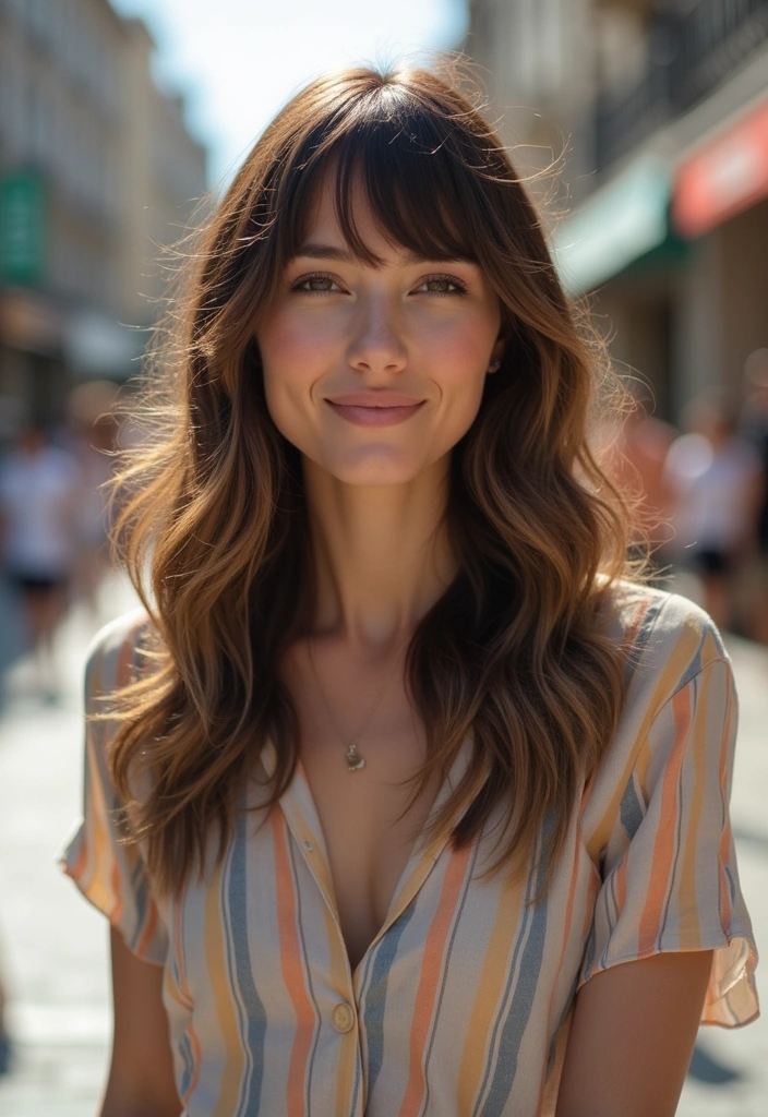 41 Fresh Haircut Ideas for Wavy Hair That Are Perfect for Every Occasion! - 23. Wavy Bangs