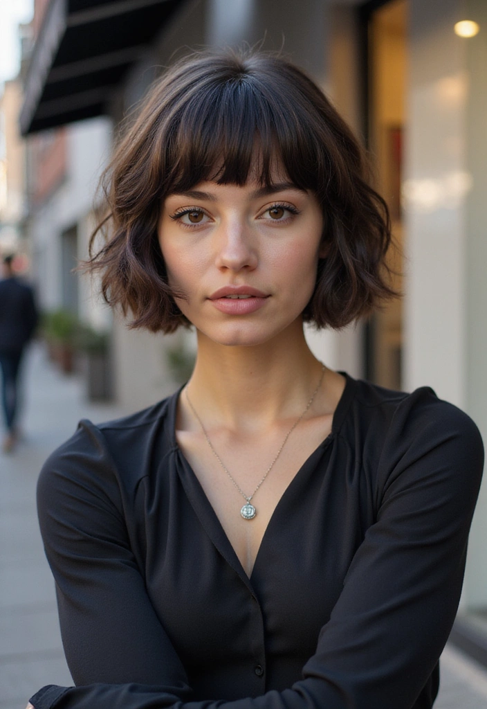 41 Fresh Haircut Ideas for Wavy Hair That Are Perfect for Every Occasion! - 25. Bold Textured Bob