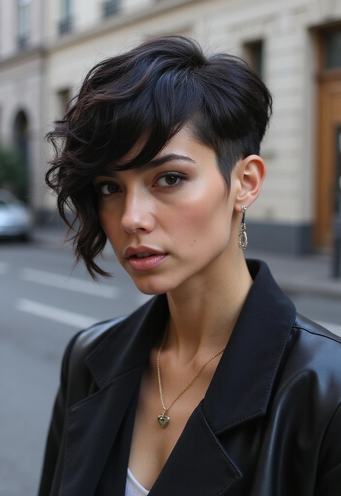 41 Fresh Haircut Ideas for Wavy Hair That Are Perfect for Every Occasion! - 32. Bold Asymmetrical Cut