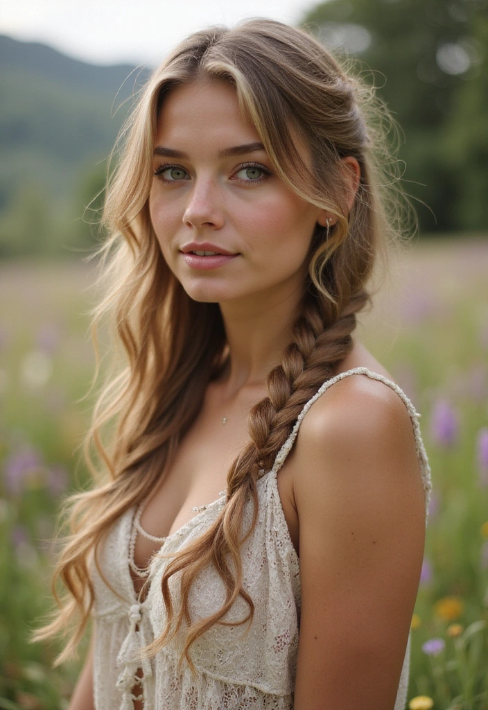 41 Fresh Haircut Ideas for Wavy Hair That Are Perfect for Every Occasion! - 40. Boho Chic Loose Braid