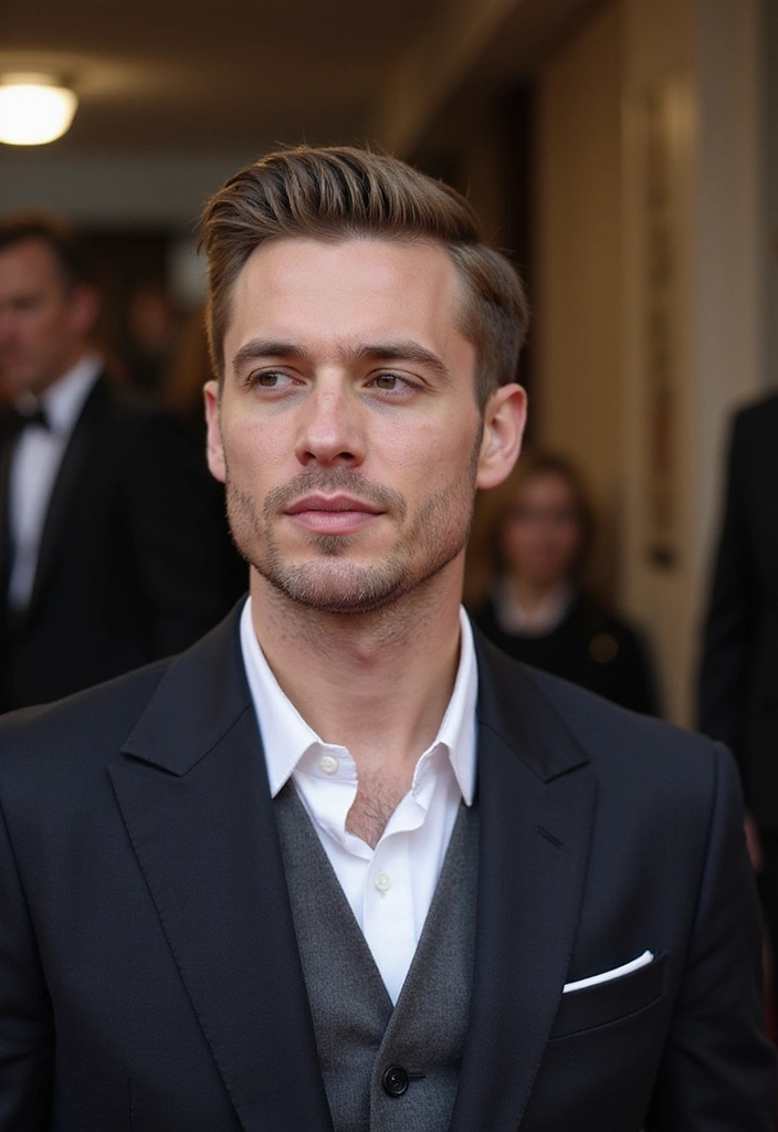 44 Vintage Old Money Hair Styles for Men That Will Make You Feel Like a Million Bucks! - 36. The Refined Slick Side
