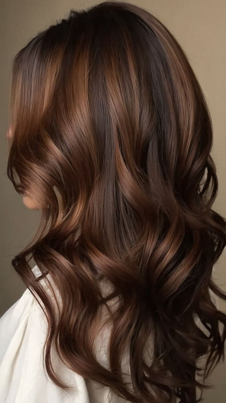 Transform Your Look with These 15 Chocolate Copper Hair Color Ideas (You’ll Love #3!) - 1. Luscious Chocolate Waves